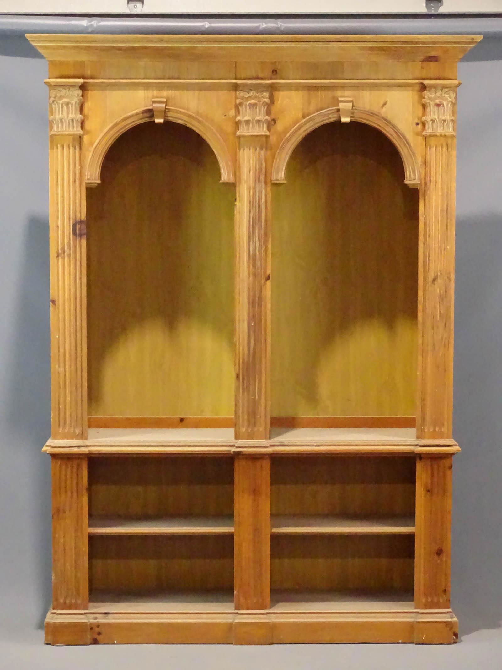 Pine Two Part Bookcase (1 of 7)