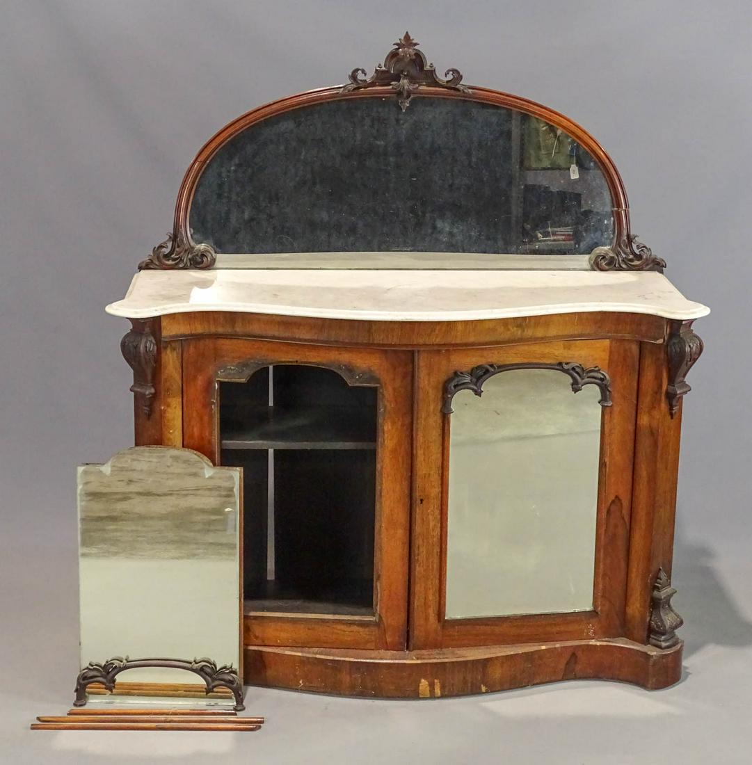 19th c. Marble Top Rosewood Server (1 of 14)