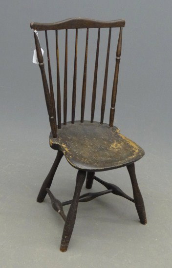19th c. Windsor Chair: 19th c. fanback Windsor chair. 16" Seat Ht. 35" Overall Ht.