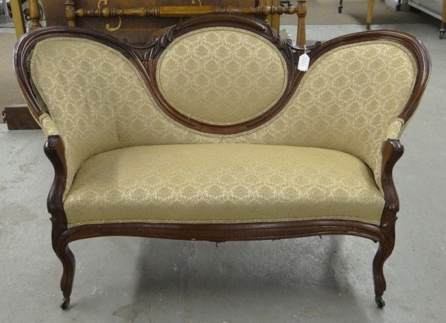 Victorian Settee: 19th c. Victorian settee. 59" W.