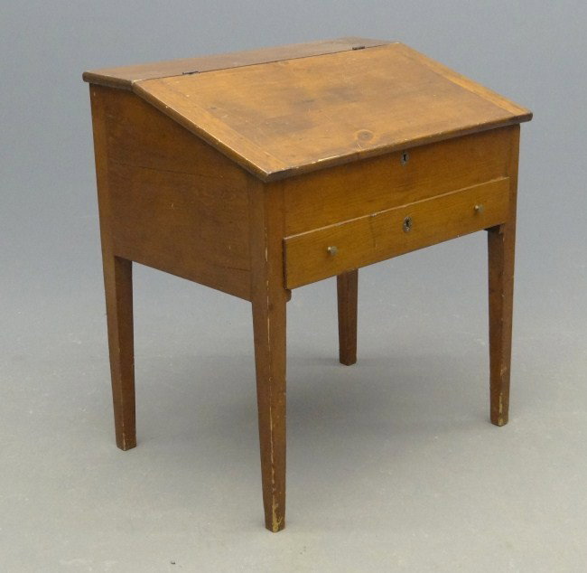 19th c. Schoolmasters Desk: 20th c. schoolmasters desk. 32" W 23' D 35" Ht.