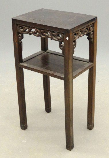 Asian Table: Asian side table. Top 16 1/4" x 12", 31 1/2" Ht.