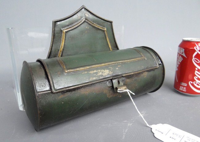 Tole Candlebox: Tole candlebox. 10" Length.