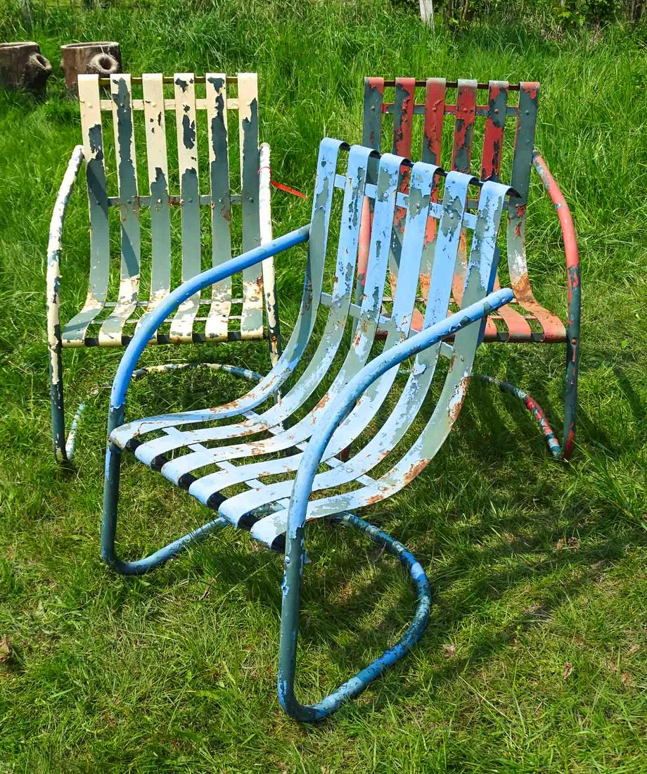 Spring steel lawn sales chairs