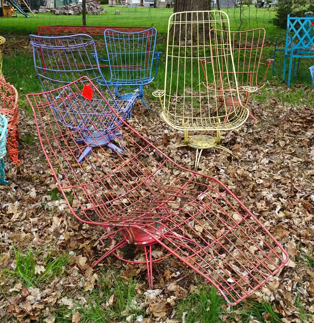 Set 4 Wire Chairs & Chaise (1 of 5)