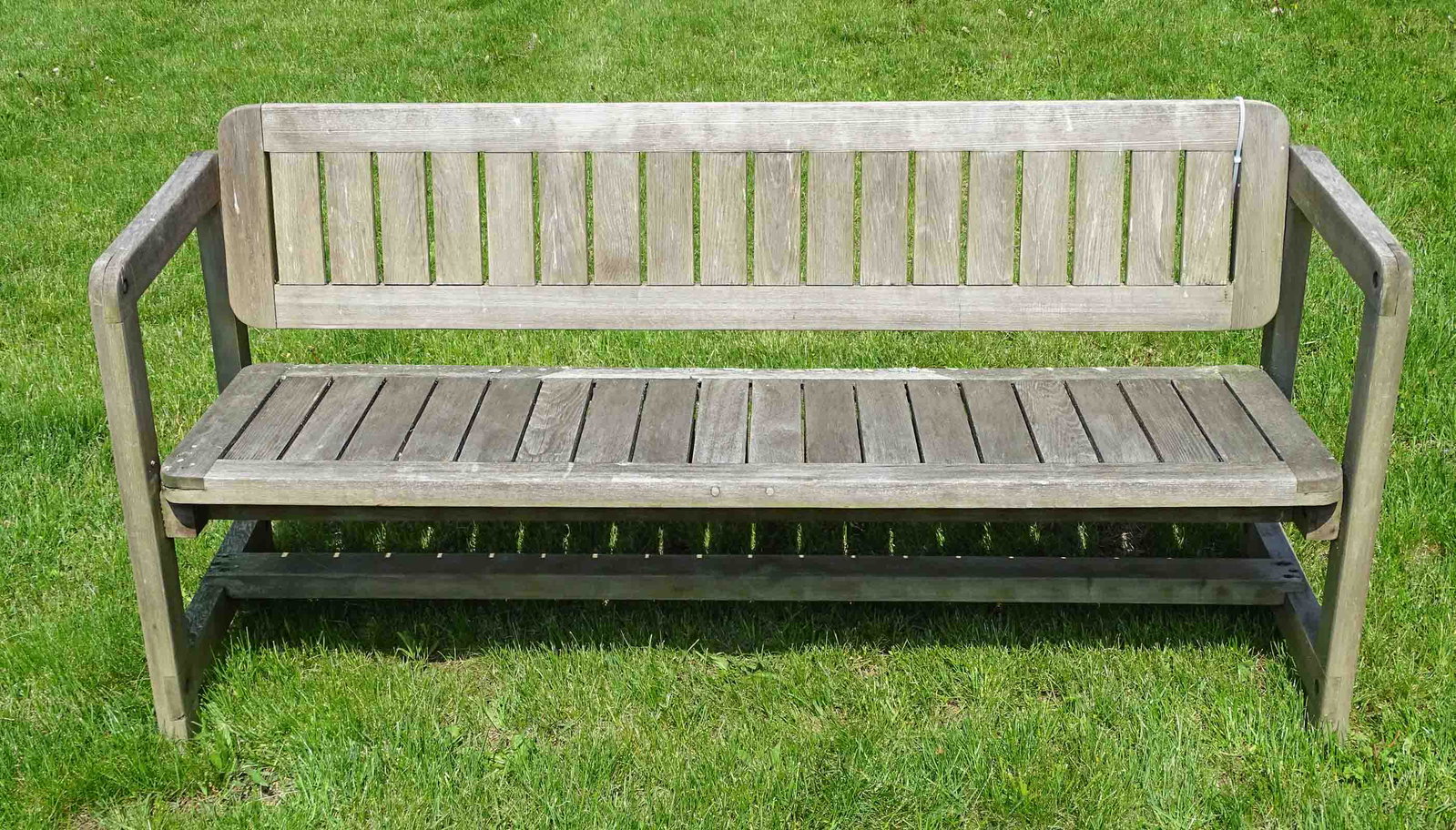 Bench: Teak bench, 57 1/2" W..