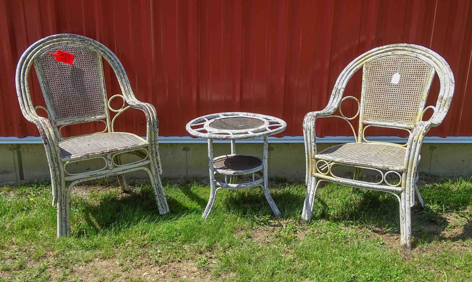 3 Piece Wicker Patio Table/Chairs (1 of 10)