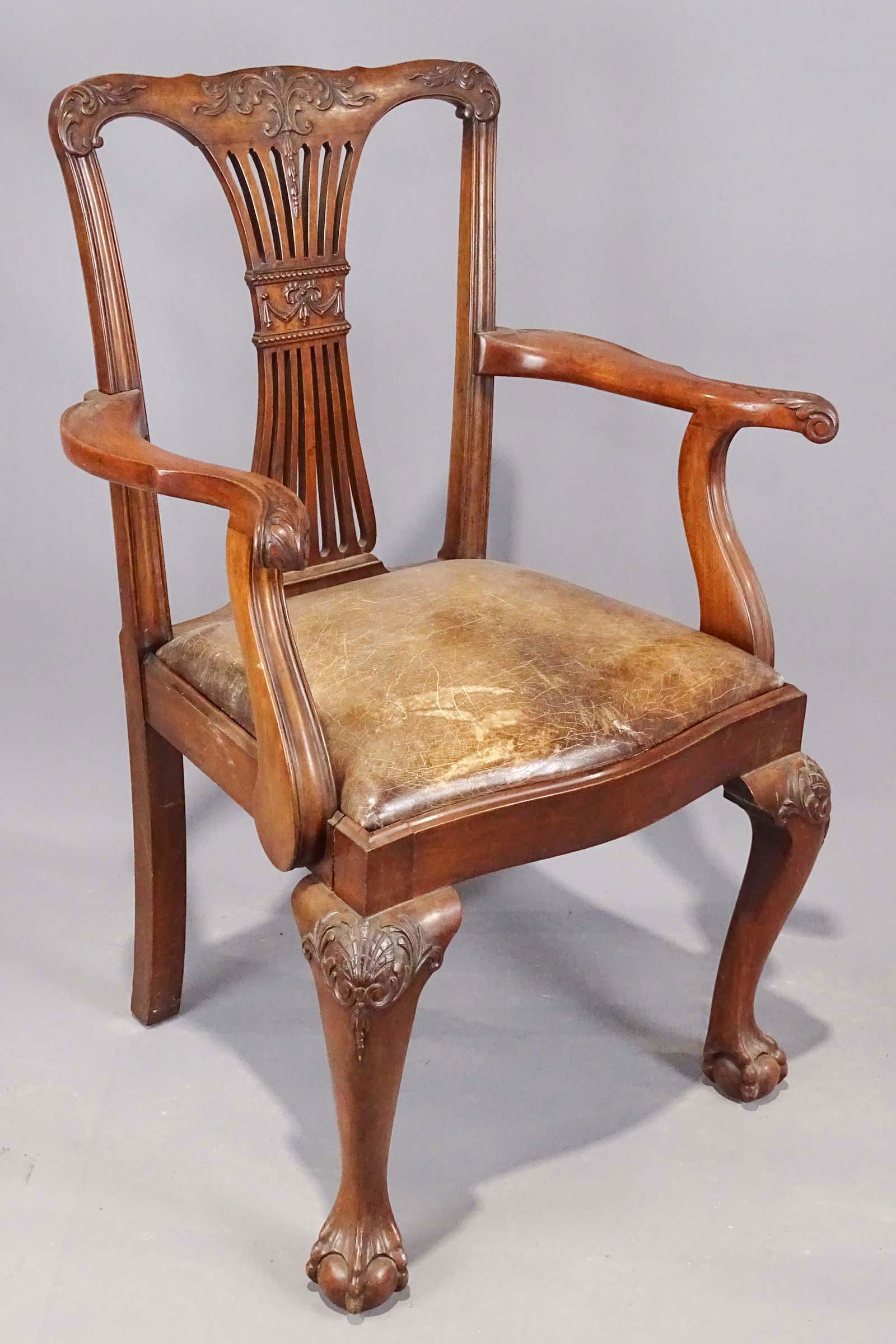 Chippendale Style Armchair (1 of 7)