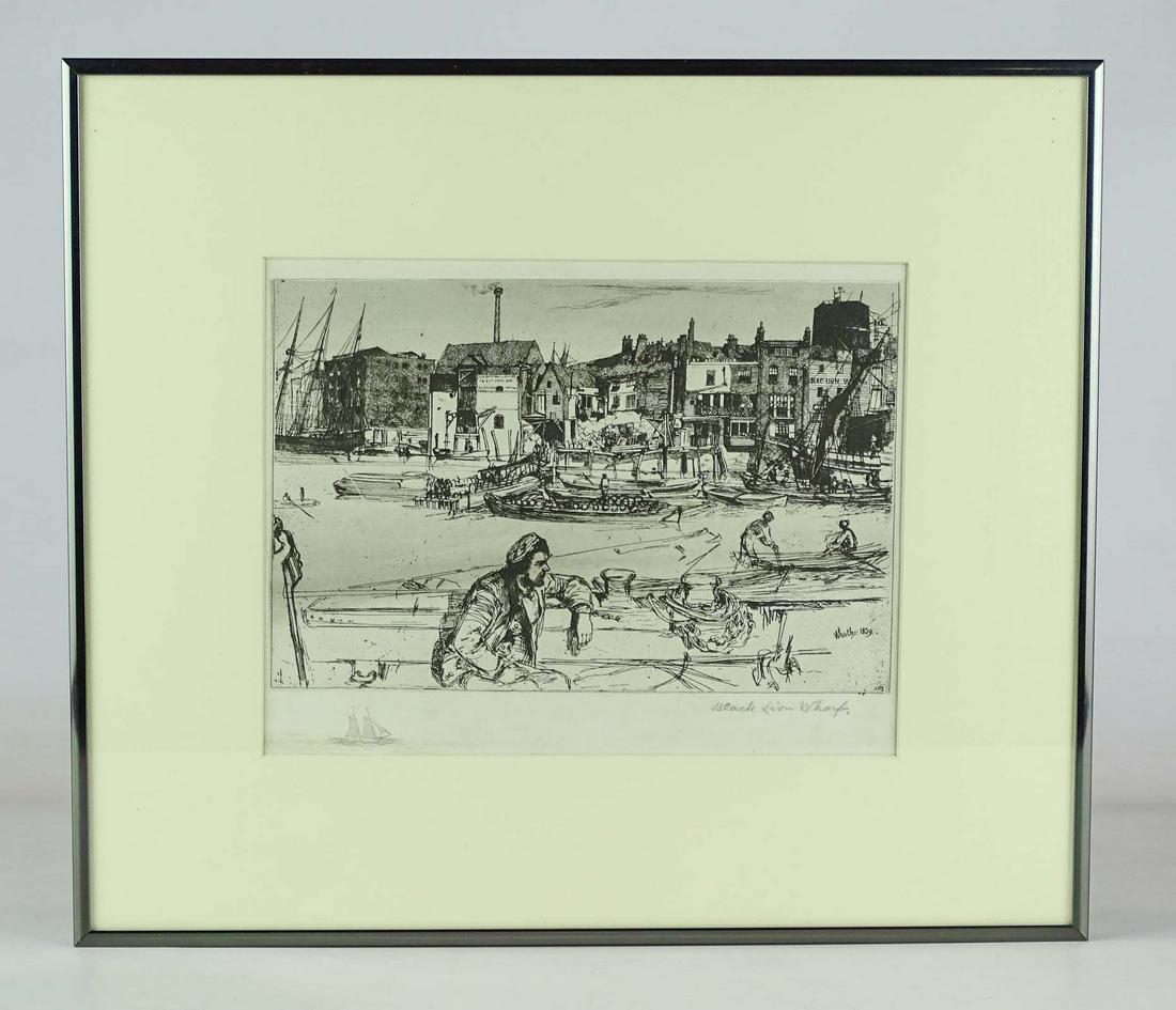 James McNeill Whistler Etching (1 of 5)