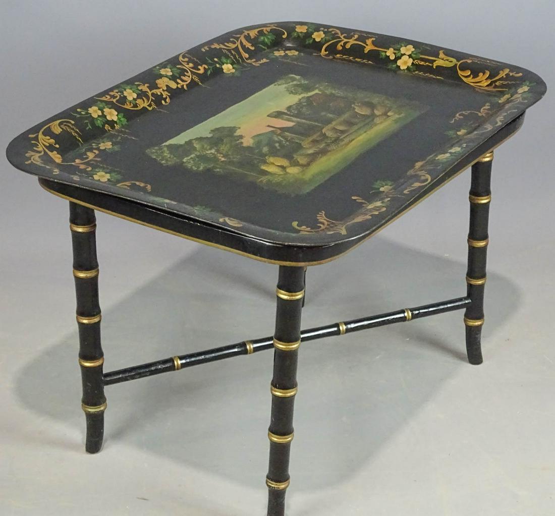 Tole Decorated Tray Table (1 of 6)