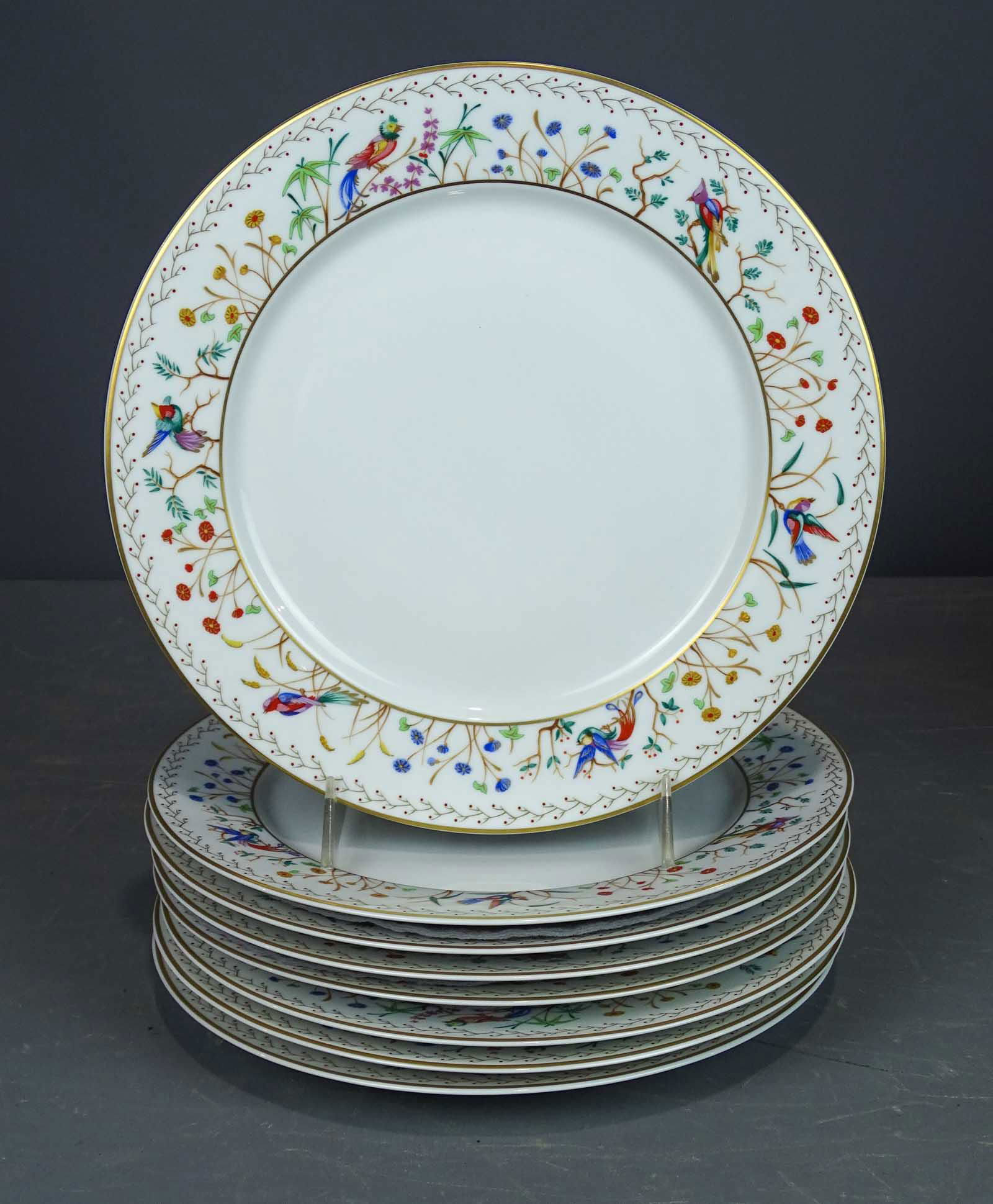 Set 8 Tiffany Limoges "Audubon" Plates (1 of 4)