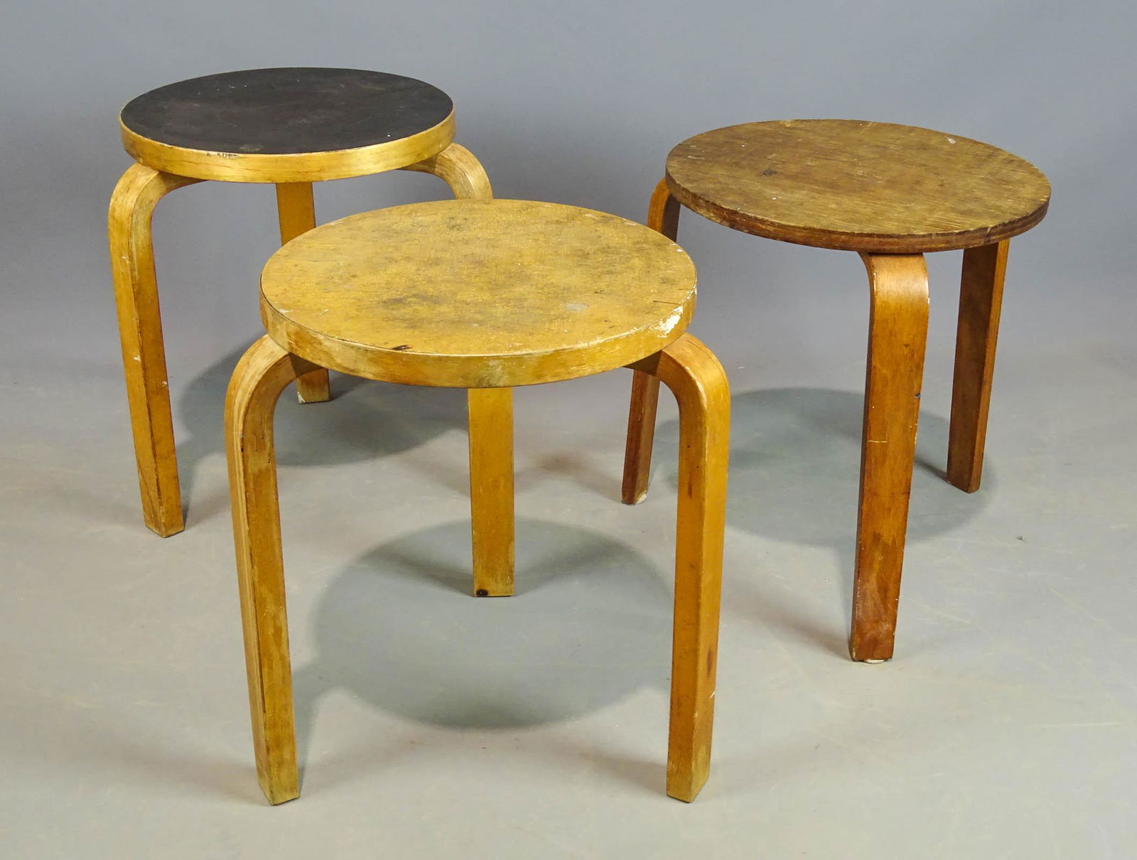 3 Mid-Century Swedish Stools (1 of 6)