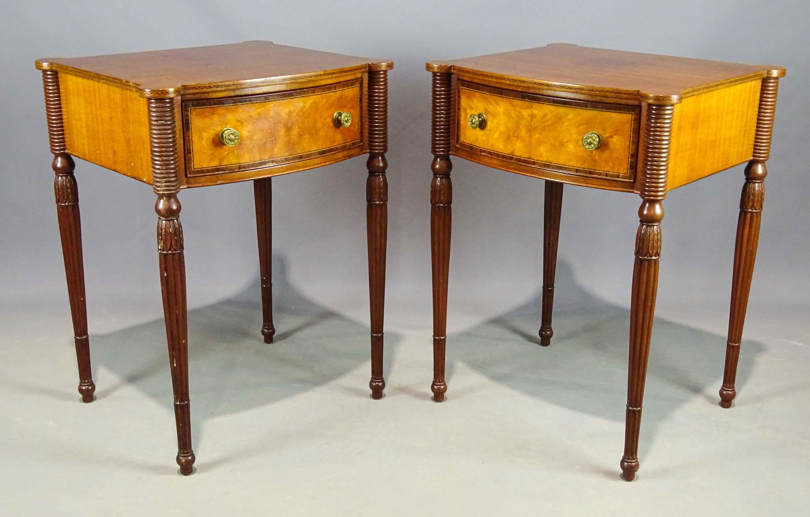 Pair of Mahogany Sheraton Style Stands (1 of 11)