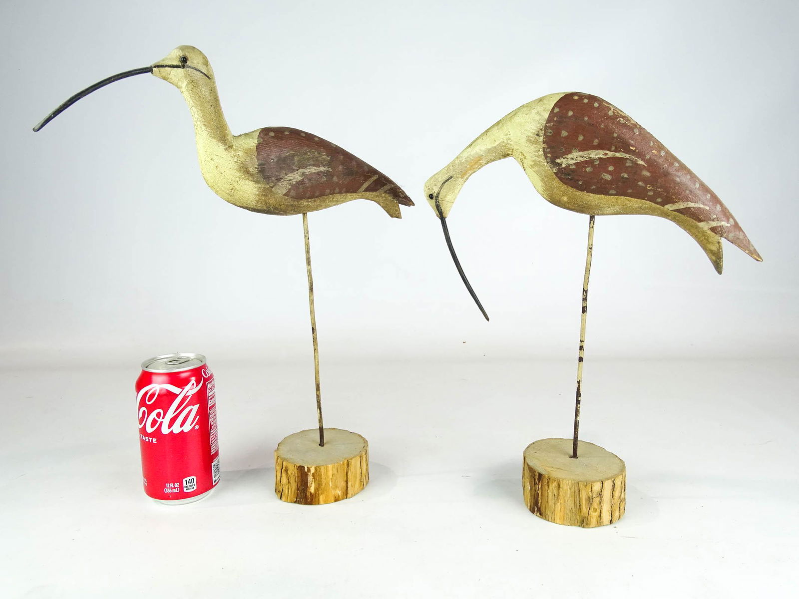 Pair Shore Bird Carvings (1 of 6)