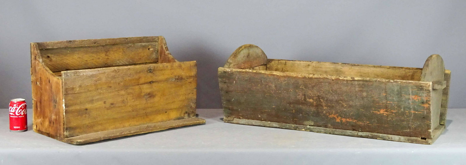 Primitive Lot: Primitive lot including: dough box 34" x 16", file organizer 24" x 10 1/2" x 14" Ht..