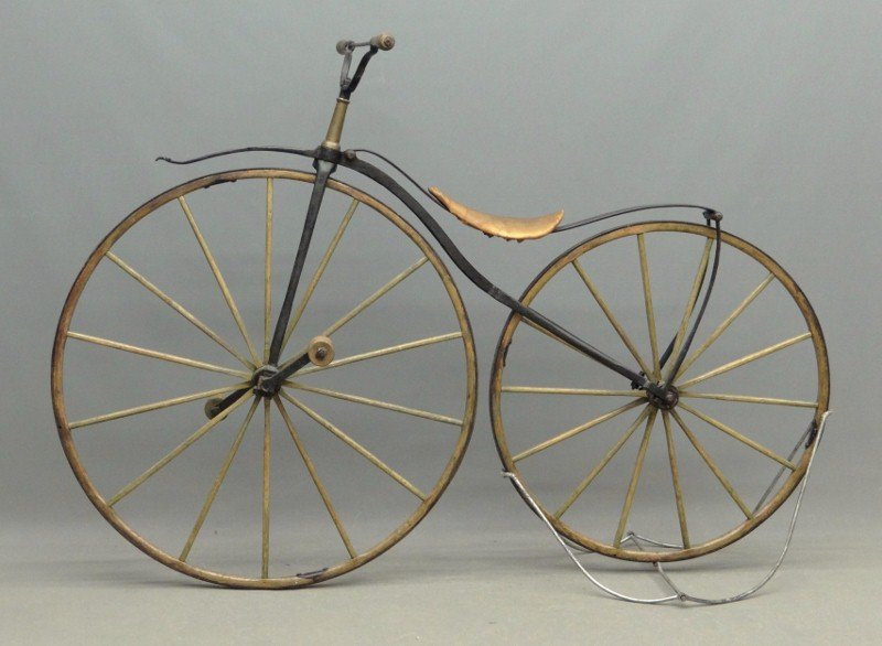 6A C. 1865 Boneshaker Bicycle Apr 21, 2012 Copake Auction Inc. in NY