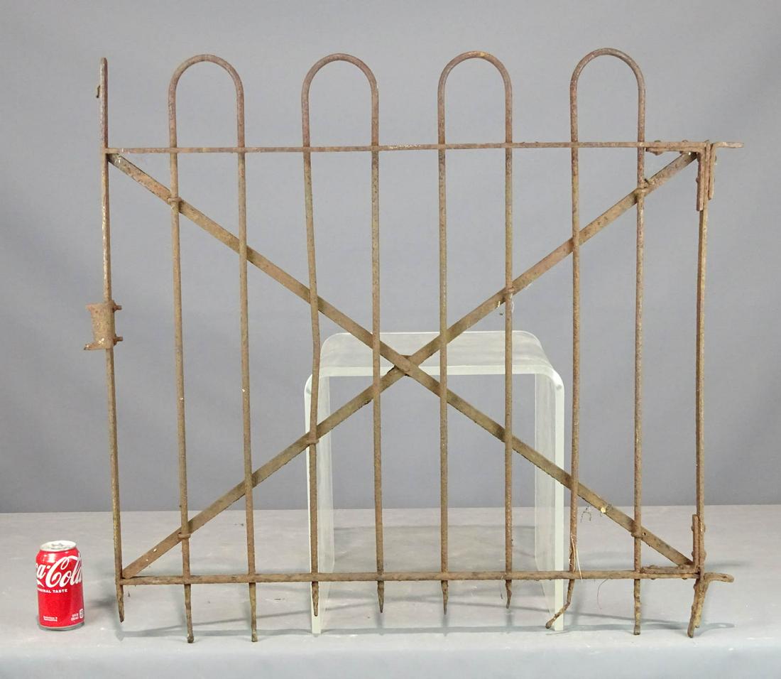 19th c. Iron Gate: 19th c. iron gate. 33" x 35".