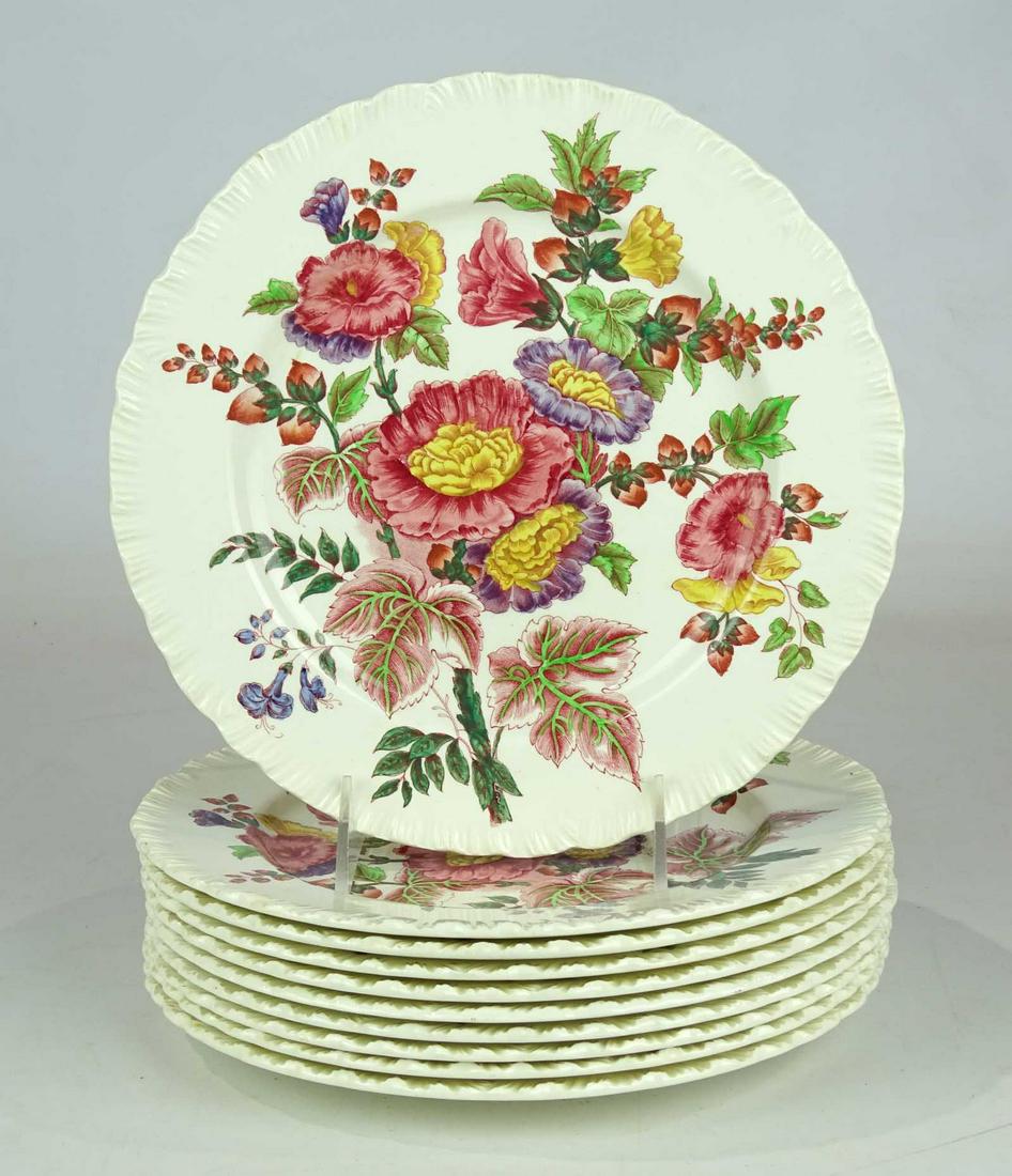 Wedgwood Etruria set of (10) plates. 9" D.. (1 of 3)