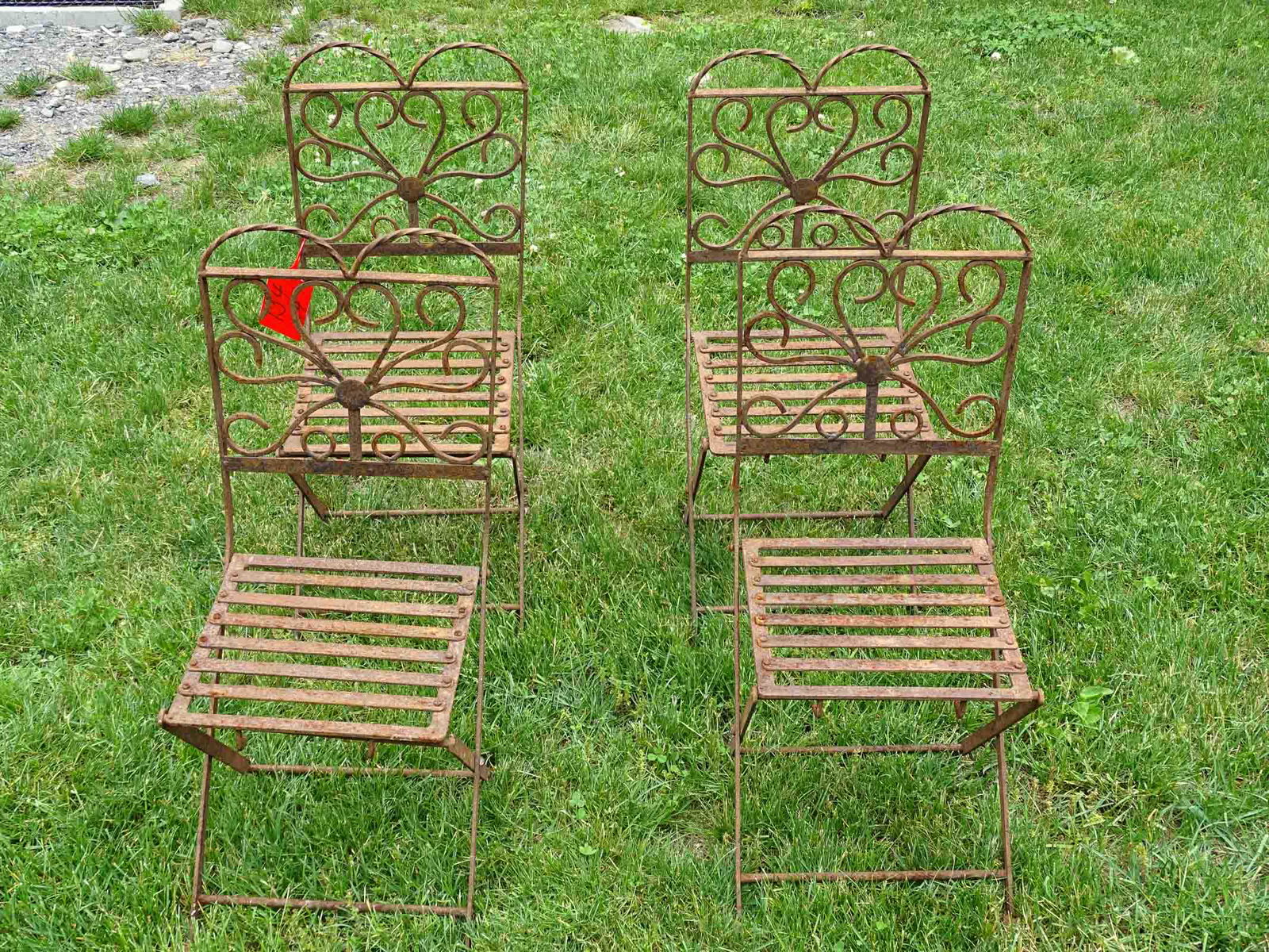 Set of Iron Children's Folding Chairs (1 of 6)