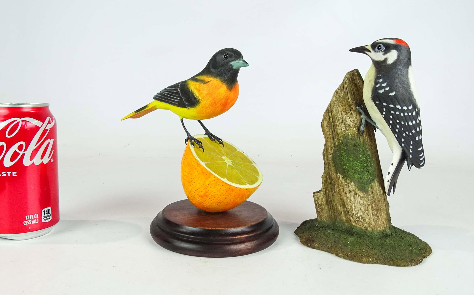 J.J. Studio Carved Birds: Lot (2) J.J. Studio carved birds. Tallest 8" Ht..