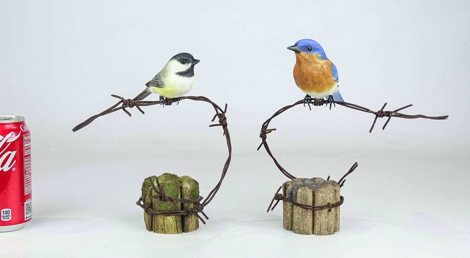 J.J. Studio Carved Birds: Lot (2) J.J. Studio carved birds. Tallest 9" Ht..