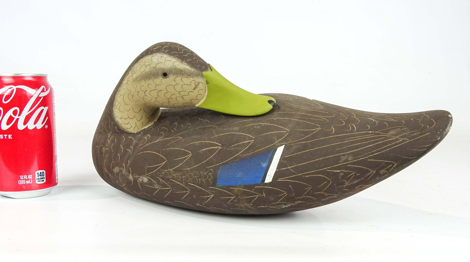 Decoy: Painted wooden decoy. 13" L..