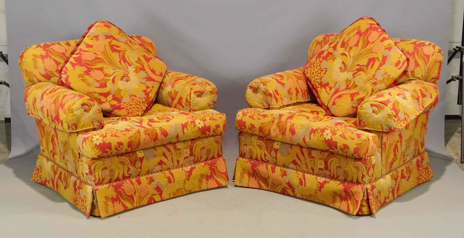 Pair Decorative Upholstered Chairs (1 of 5)