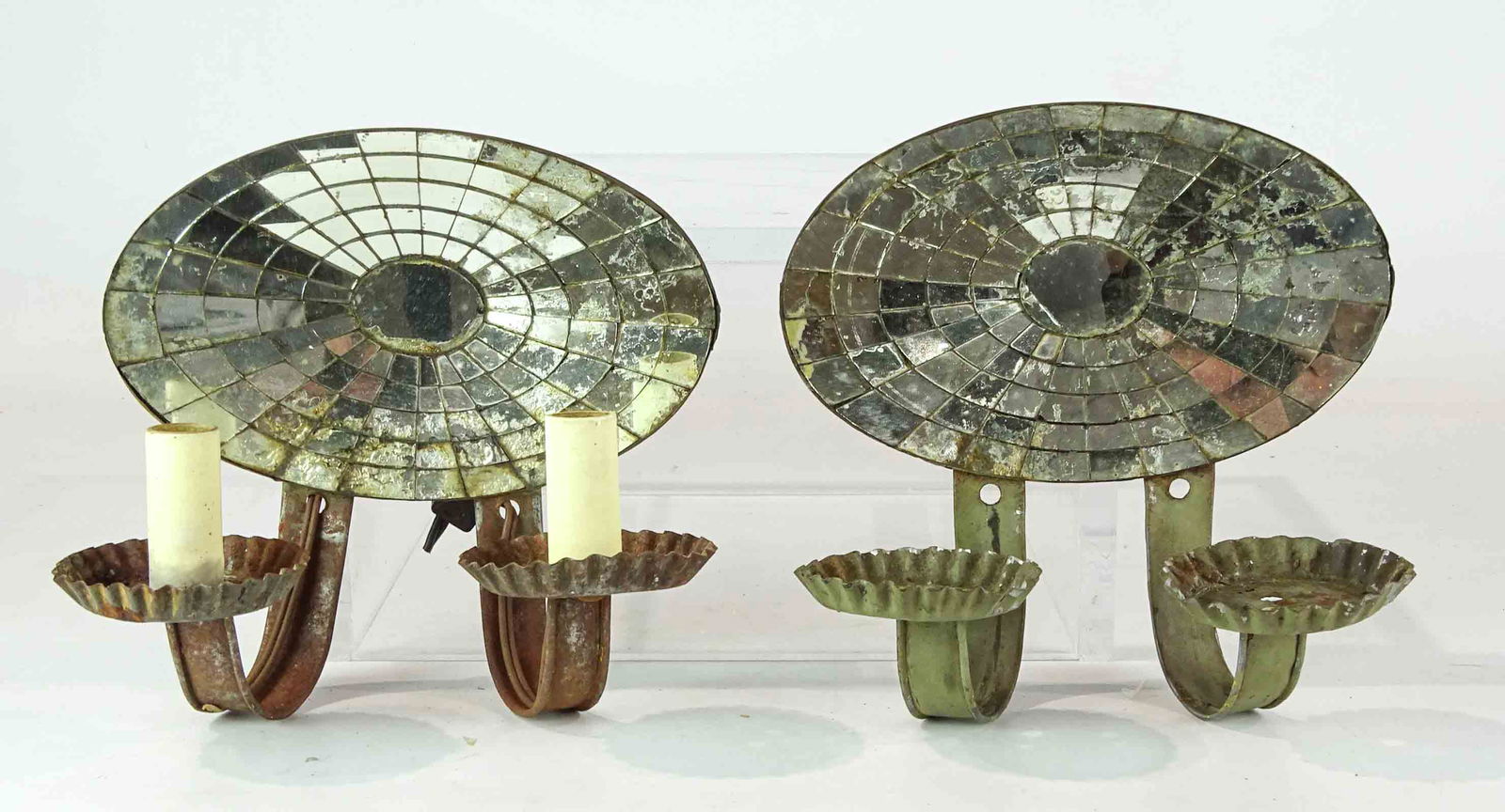 Pair Mirrored Sconces (1 of 5)