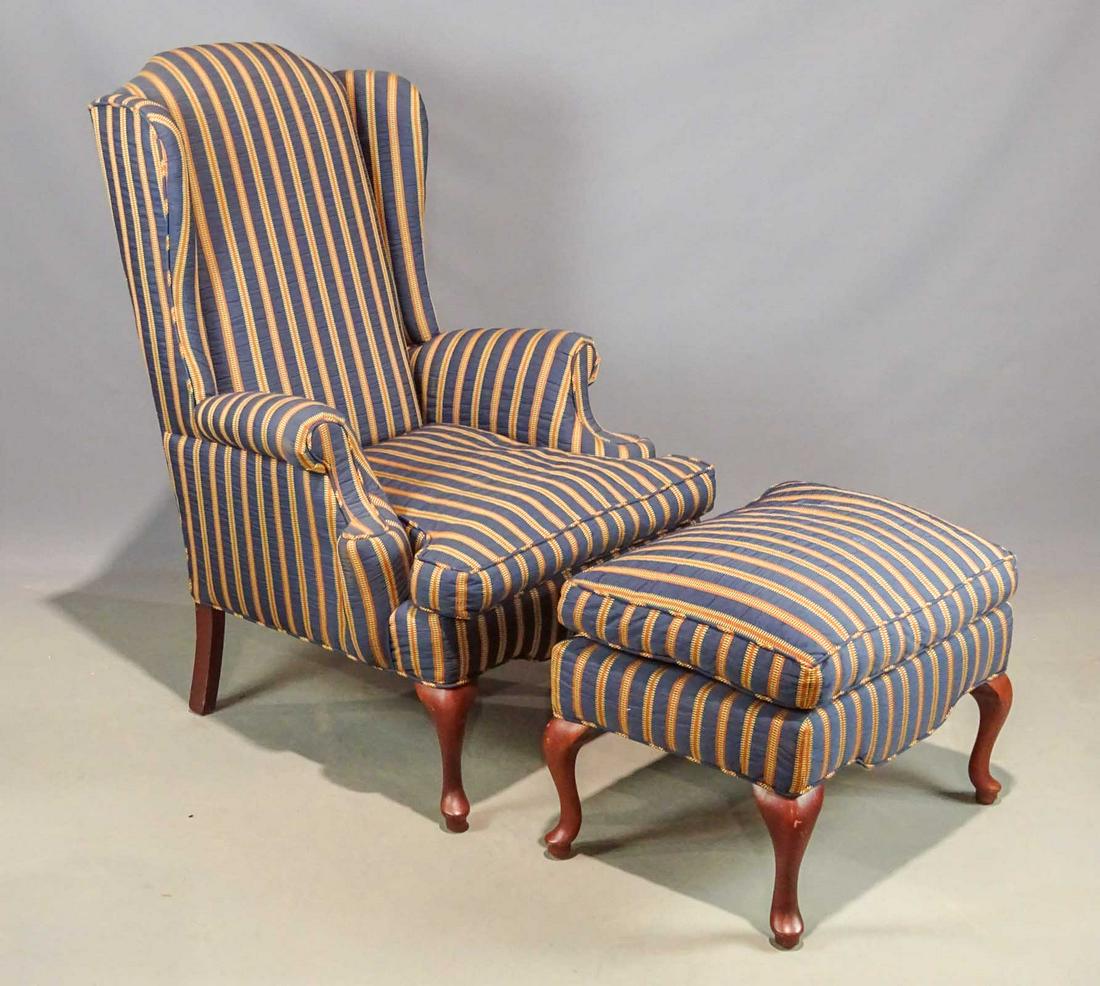 Wing Chair & Ottoman (1 of 5)