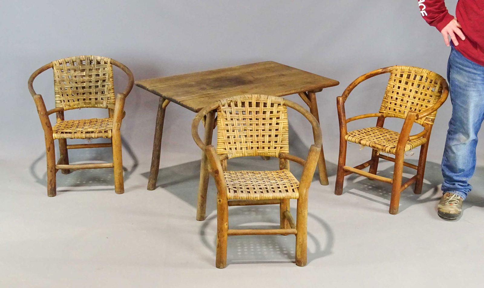Old Hickory Child's Table & (3) Chairs (1 of 7)