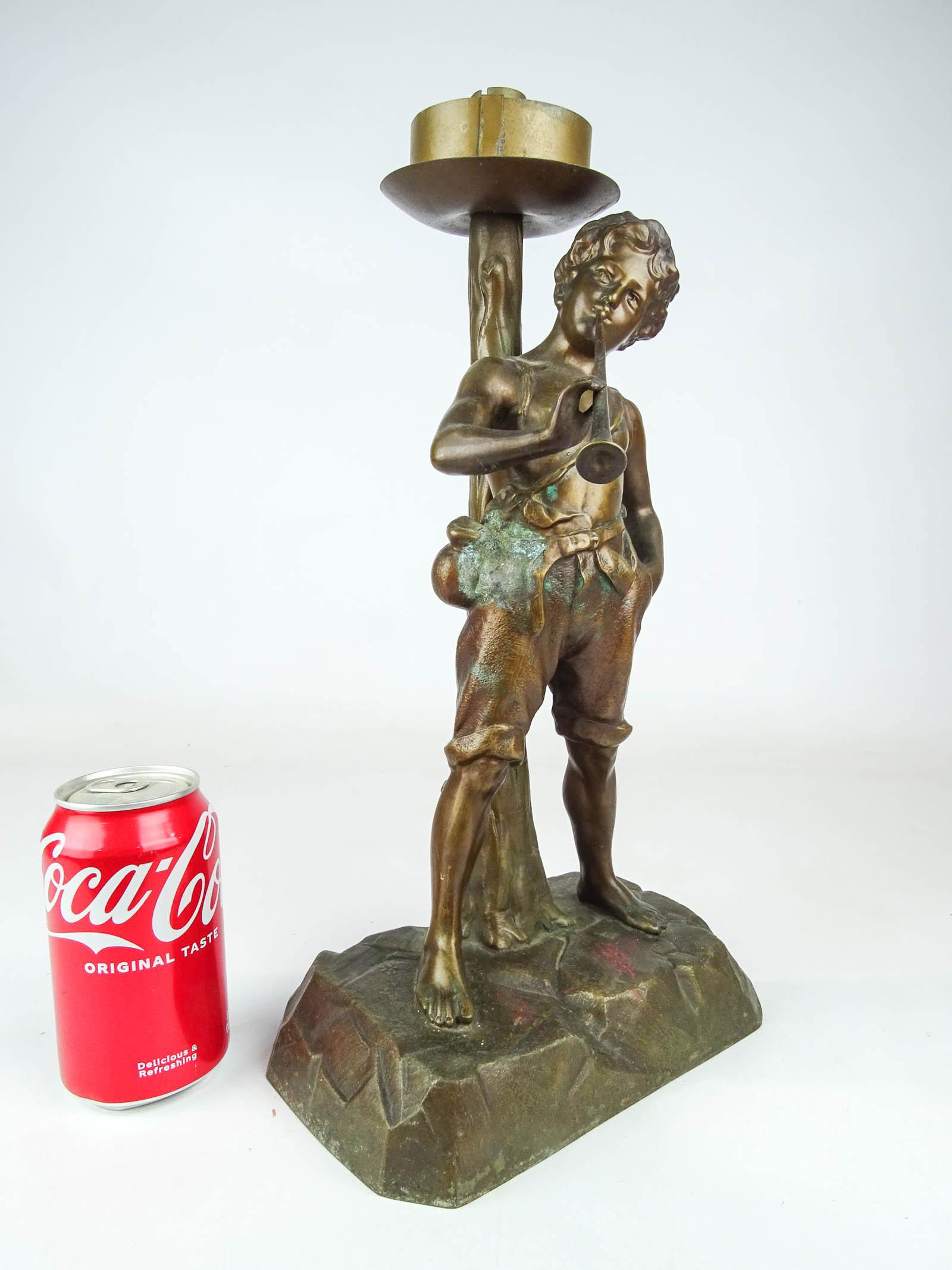 Figurine of Boy Antique Lamp (1 of 6)