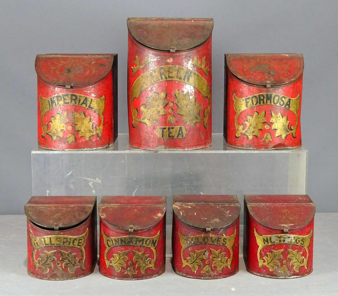 Set of 19th c. Country Store Tins (1 of 7)
