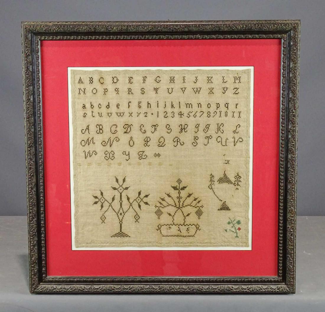19th c. Needlework Sampler (1 of 5)