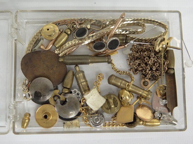 Watch Lot: Misc. watch lot including Ingraham, Kelton (in box), Bulova, Hamilton, Rolex (not authentic). Along with various empty boxes, cufflinks etc.