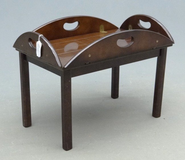 Butlers Table: 20th c. butlers tray top table.