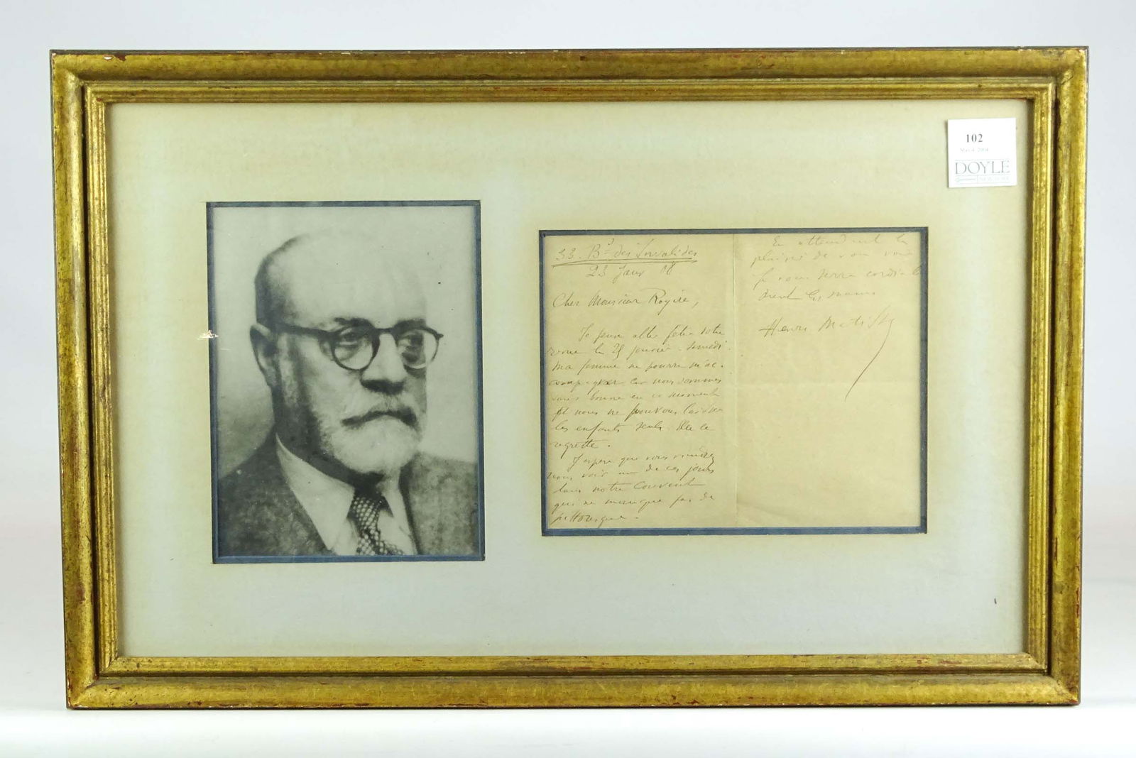 Henri Matisse Autographed Letter (1 of 5)