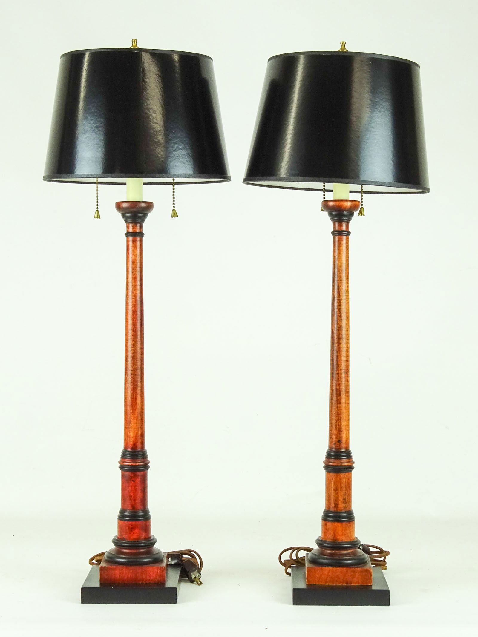 Pair of Wooden Table Lamps (1 of 5)