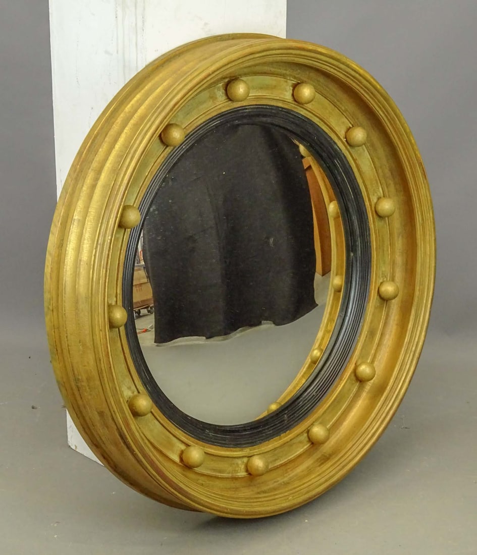 Convex Mirror: Contemporary Convex mirror. 32" D..