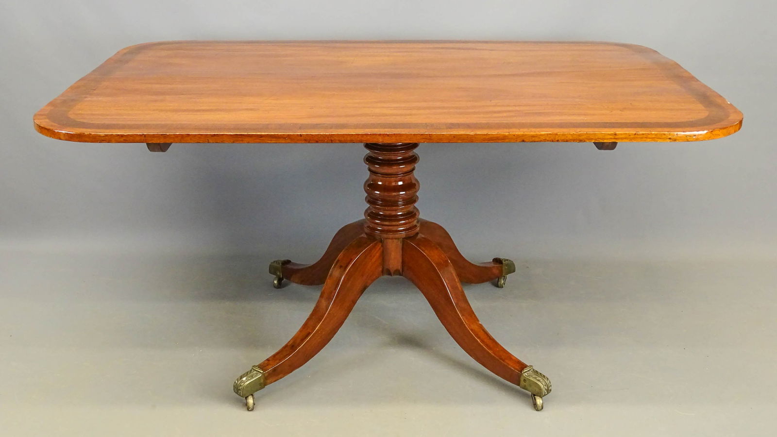 19th c. Mahogany English Breakfast Table (1 of 8)