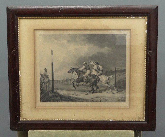 19th c. Engraving: 19th c. engraving "The Depart", artist Carle Vernet. Sight 18" x 21 1/2".