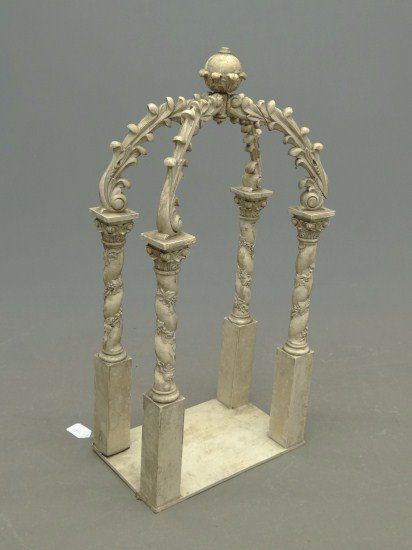 19th c. Ecclesiastical Model: 19th c. architectural Ecclesiastical model after the Bernini canopy "The Baldacchino" that sits above St. Peter's tomb in the Vatican. 18" W 11 1/2" D 39" Ht.