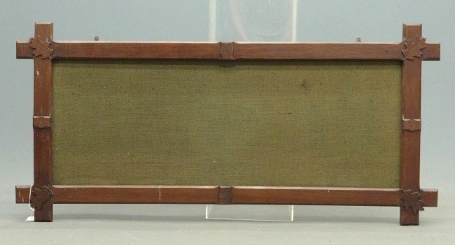 Canadian Carved Frame: 19th c. Canadian frame with carved maple leaves. 27" x 58" Overall.