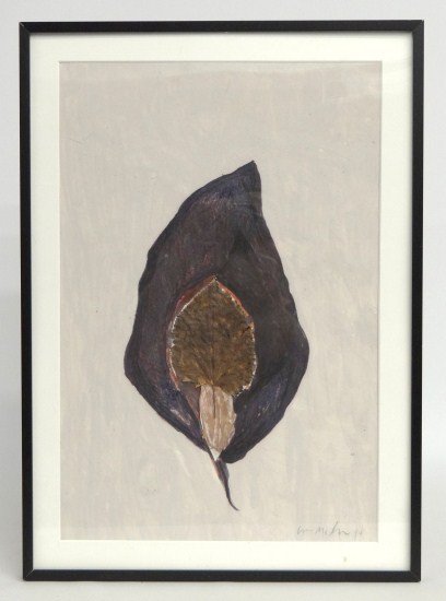Artwork William McGee: Mixed media abstract signed and dated "W. McGee '94" (William Douglas McGee 1925-1999). Sight 18" x 12".