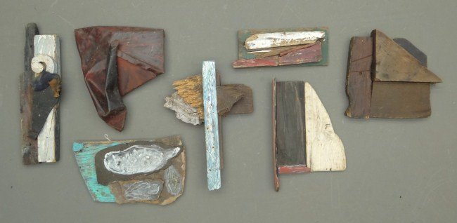 Artwork William McGee: Lot misc. painted sculptures by William McGee (William Douglas McGee 1925-1999).