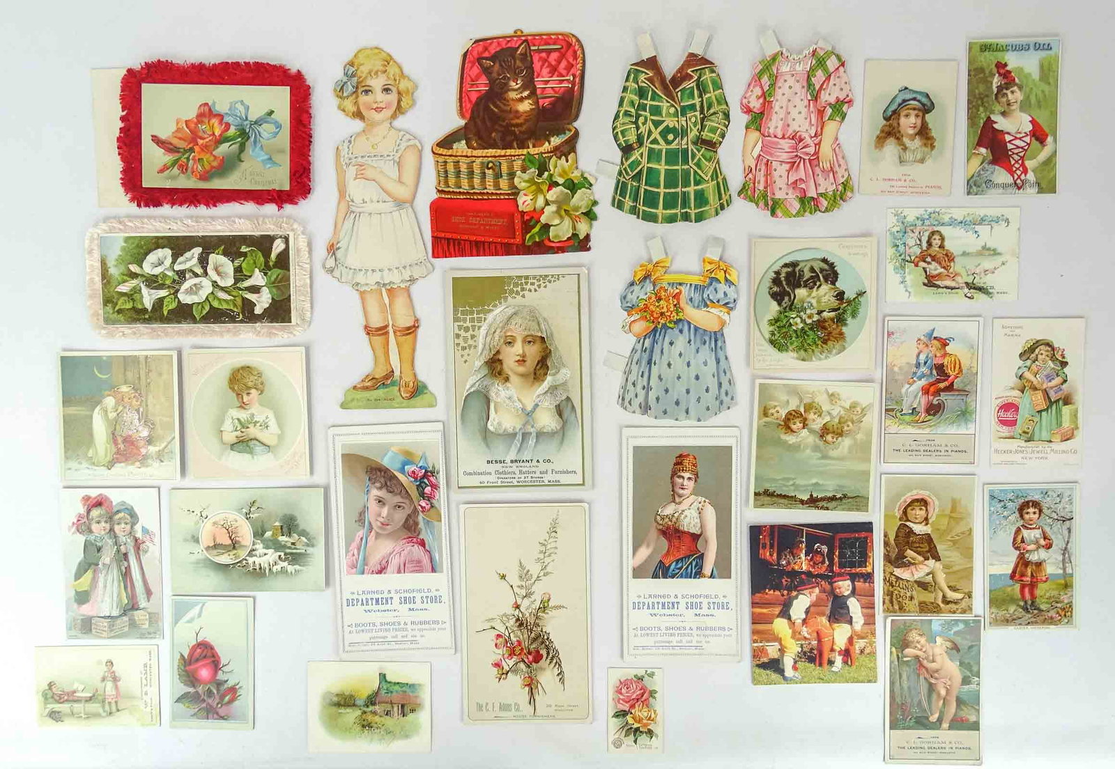 Victorian Trade Cards: Collection of over (25) Victorian trade cards.