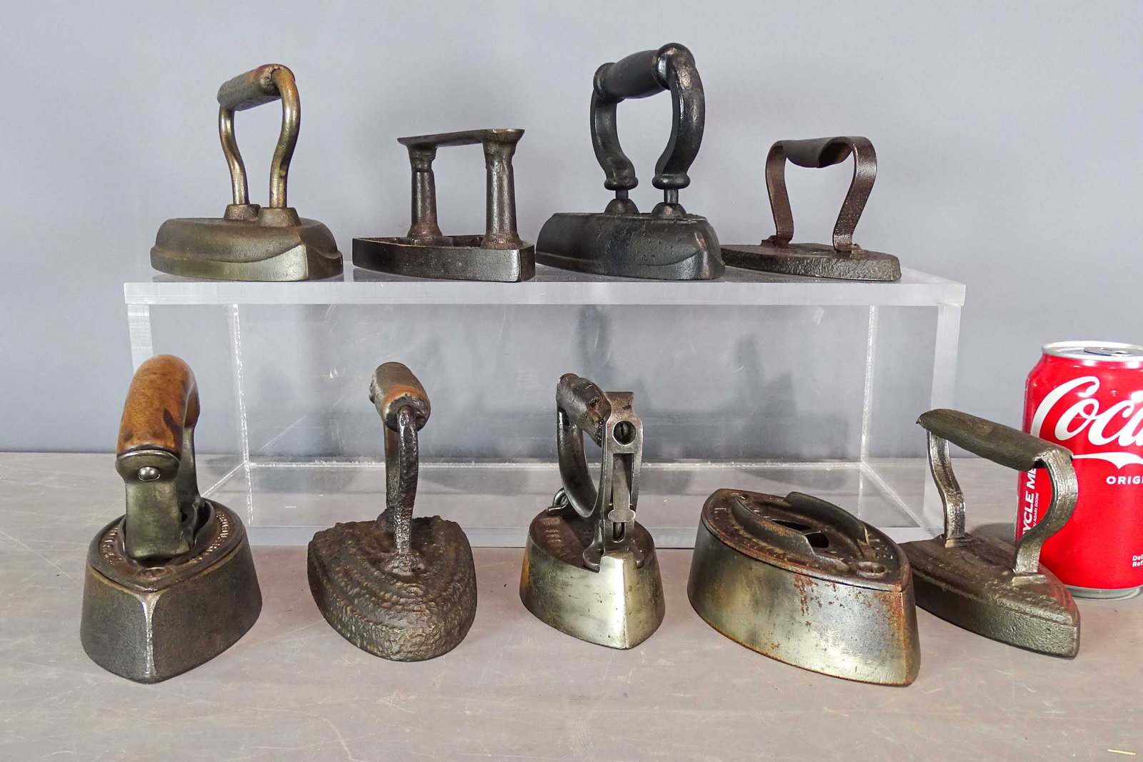 Sad Irons: Lot (10) 19th c. sad irons.