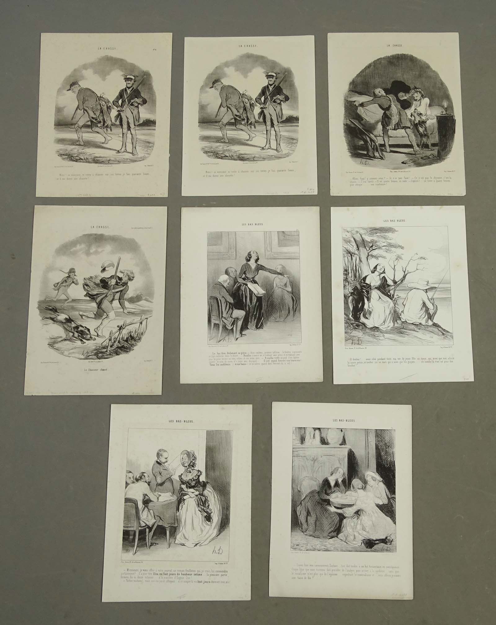 Set of Antique Daumier Prints (8) (1 of 9)