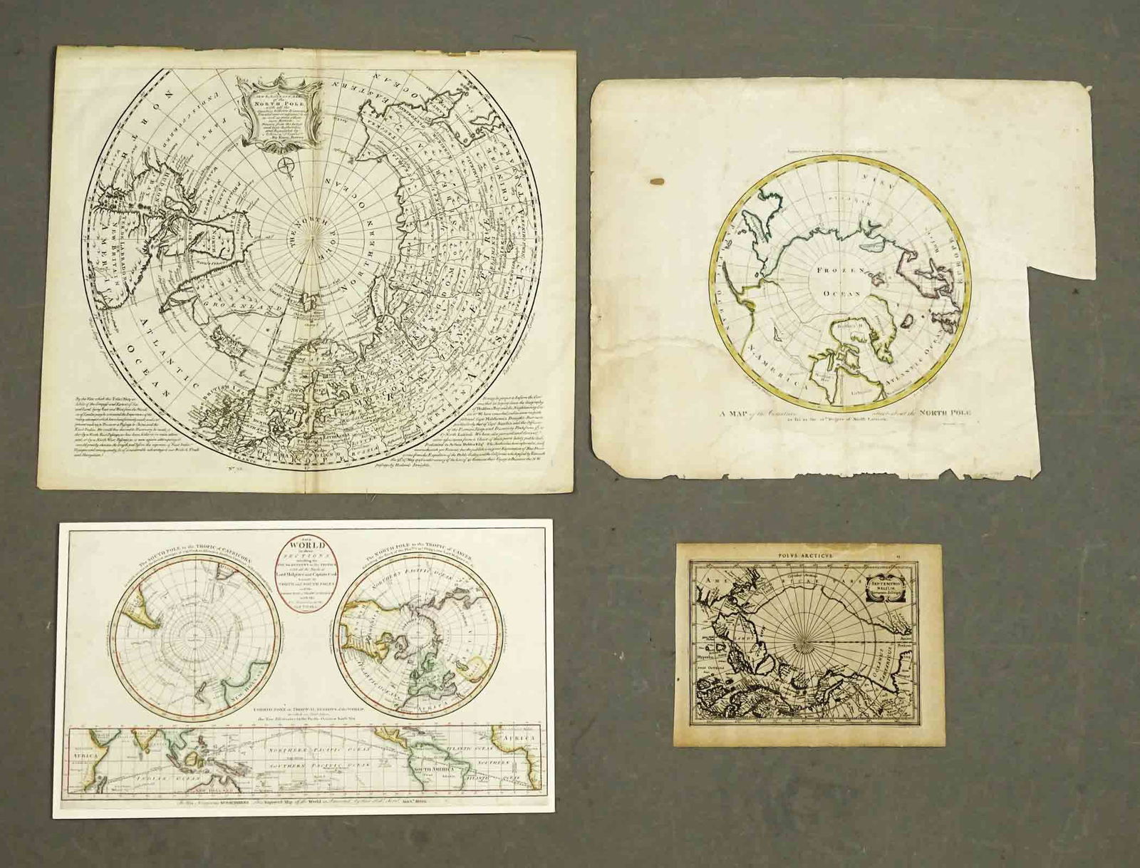 Group of Antique Polar Maps (4) (1 of 9)