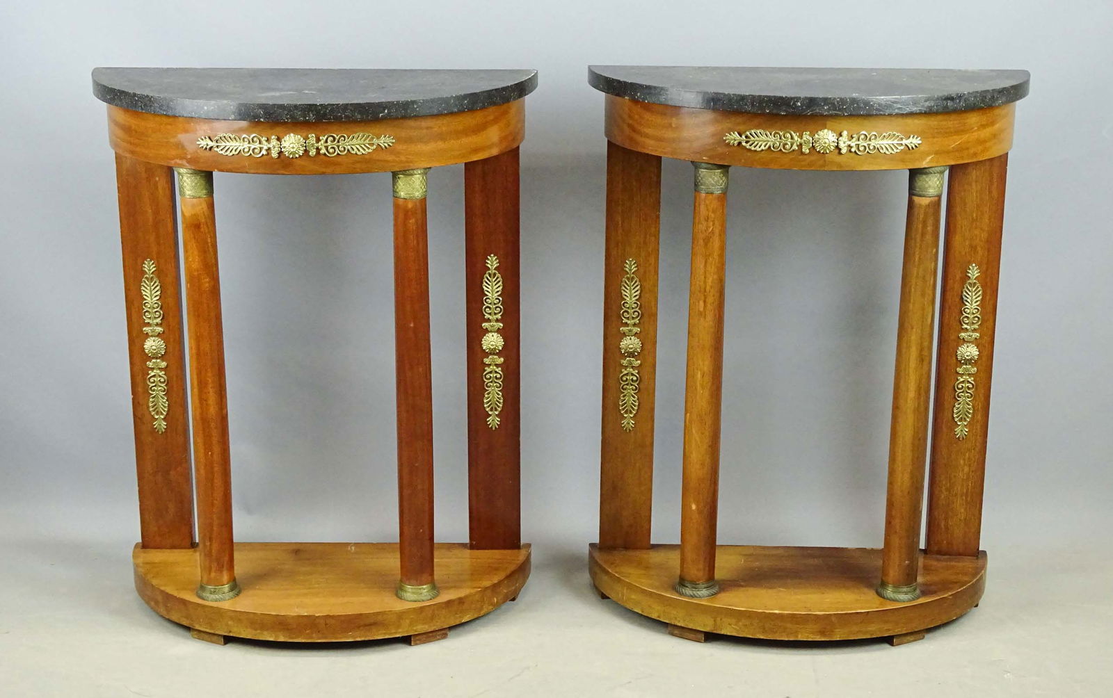Pair French Style Marble Top Stands (1 of 7)