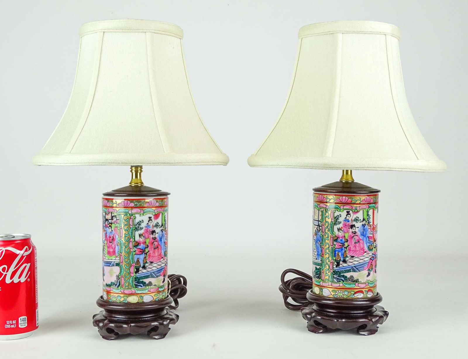 Pair Rose Medallion Lamps (1 of 6)